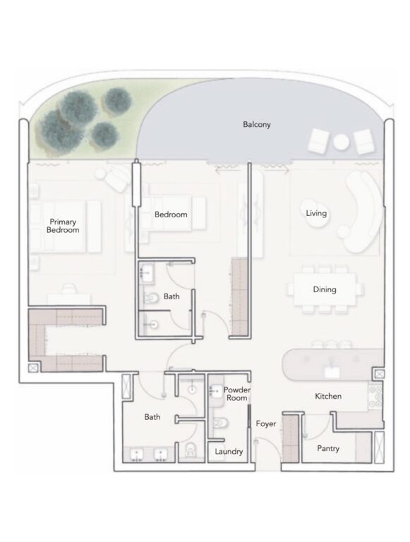 Ellington Ocean House floor plan Penthouses 2 bedroom