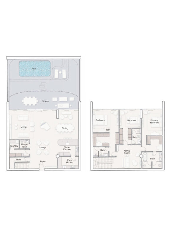 Ellington Ocean House floor plan Penthouses 3 bedroom