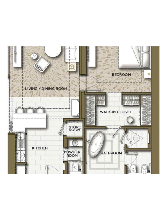 Palm Tower Residences 1br