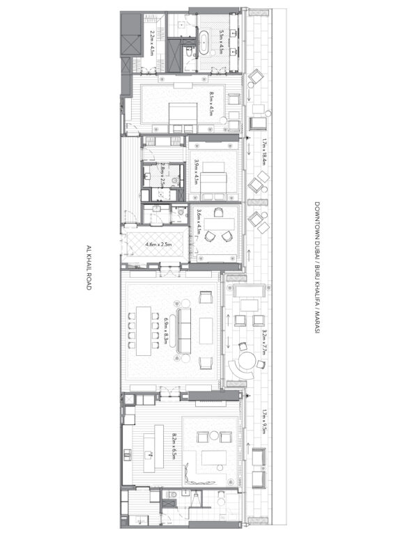 The Residences Dorchester Collection Dubai by Omniyat floor plan Apartments 2 bedroom
