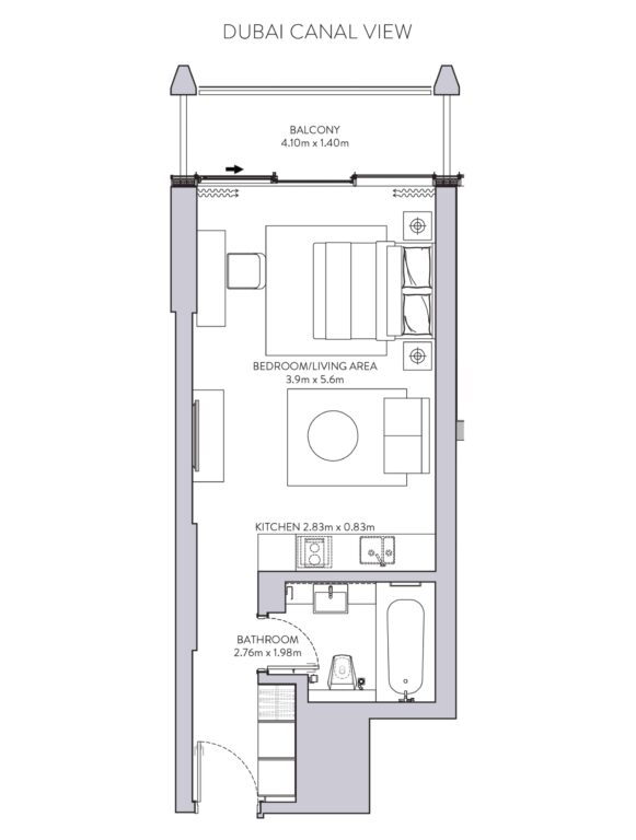 The Sterling by Omniyat floor plan Studio 1 bedroom