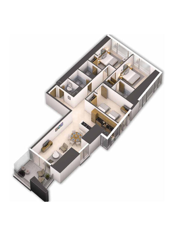 DAMAC Aykon City 3br