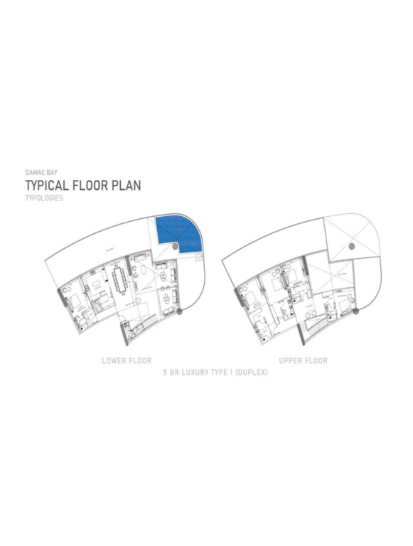 DAMAC Bay 2 by Cavalli 5br duplex floor plan